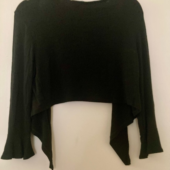 Arden B  SOLD Black Shrug ruffle detail - Picture 7 of 12